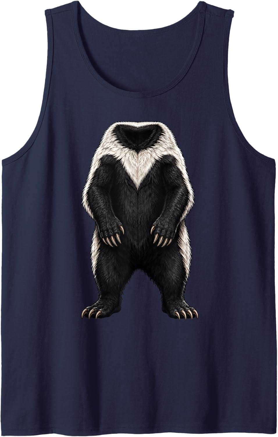 Pretend I'm A Honey Badger Funny Lazy Halloween Costume Tank Top - Navy Blue