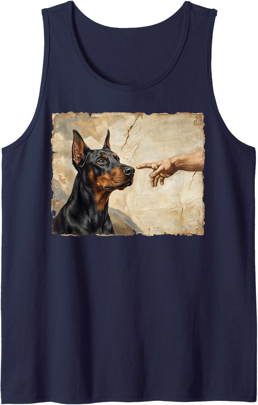 Doberman The Creation Sleeveless Tank Top - Navy Blue