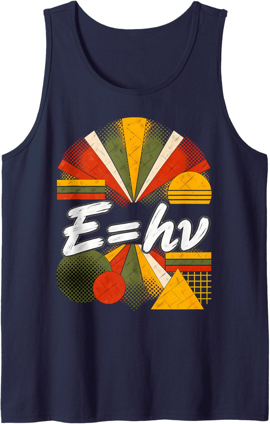 Planck-Einstein Relation Equation Physics Design Sleeveless Tank Top - Navy Blue