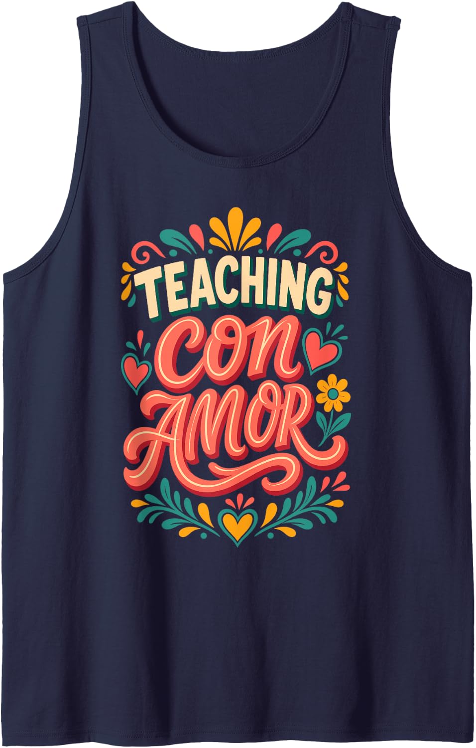 Heart Tank Top - Navy Blue
