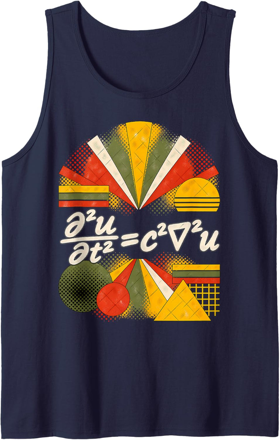 d'Alembert Wave Equation Physics Design Sleeveless Tank Top - Navy Blue