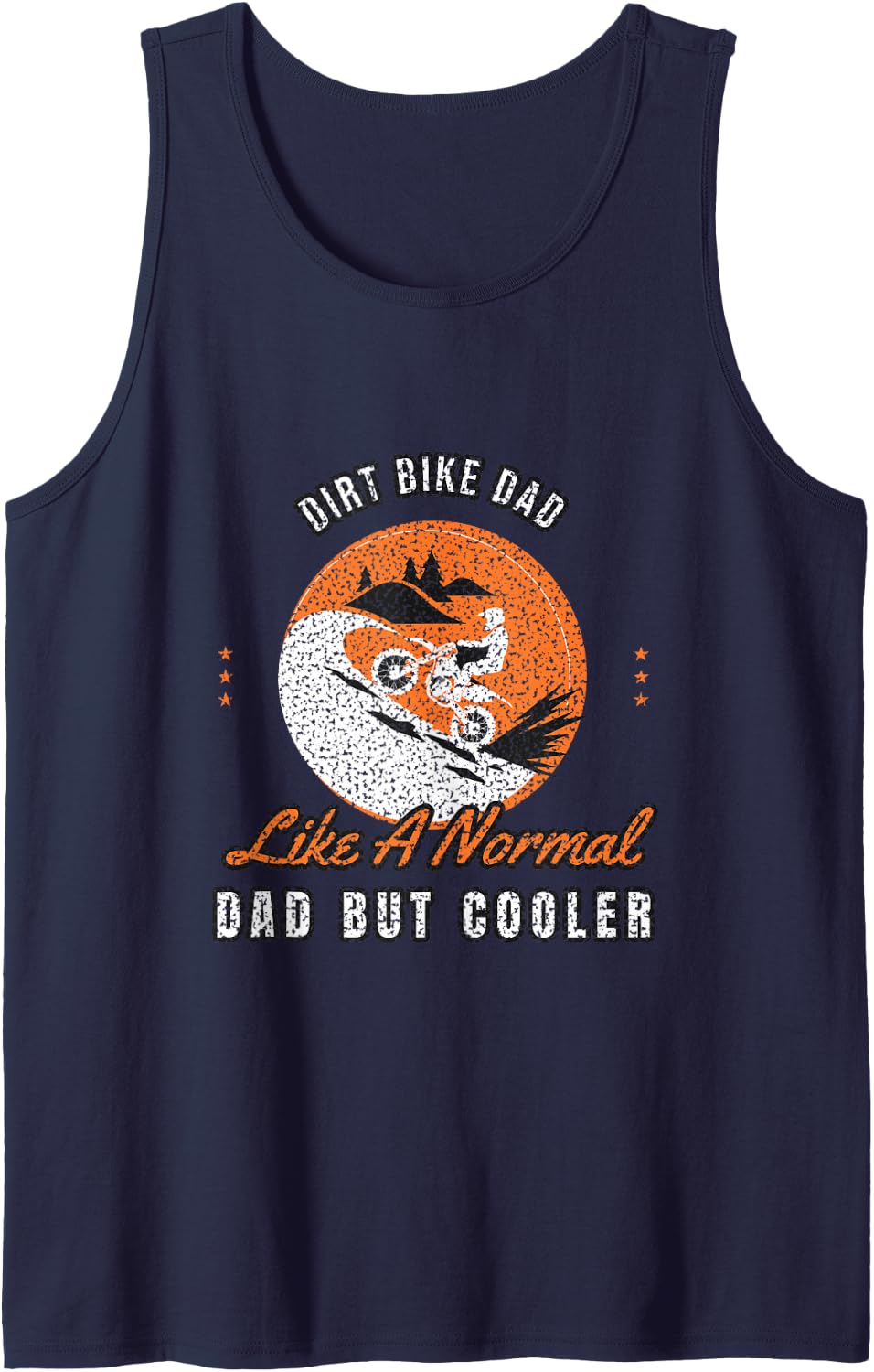 Dirt Bike Motocross Rider Supercross Enduro Dirt Bike Rider Sleeveless Tank Top - Navy Blue