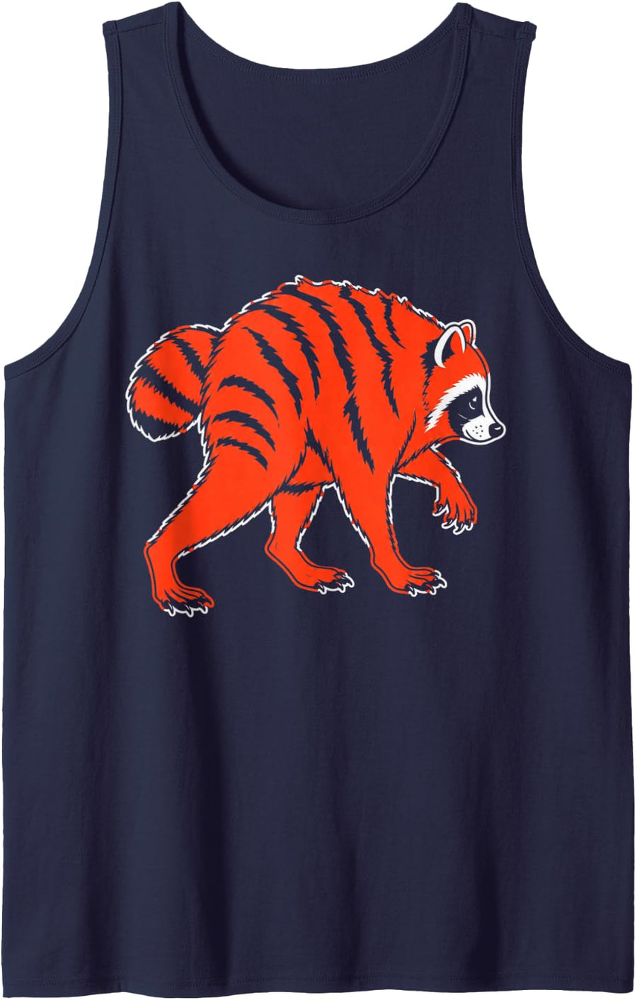 Bengal Jimothy Striped Tiger Cat Retro Vintage Style Funny Sleeveless Tank Top - Navy Blue