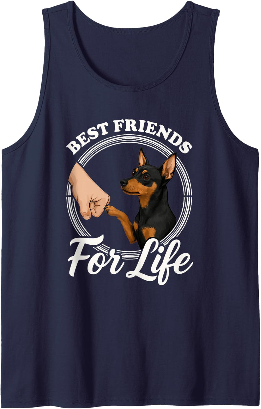 Miniature Pinscher Dog Lover Design Miniature Pinscher Tank Top - Navy Blue
