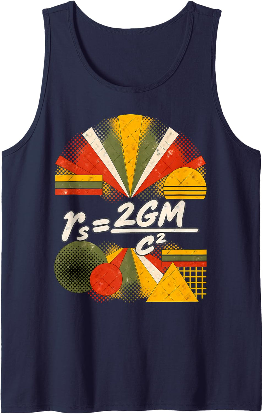 Schwarzschild Radius Equation Physics Design Sleeveless Tank Top - Navy Blue