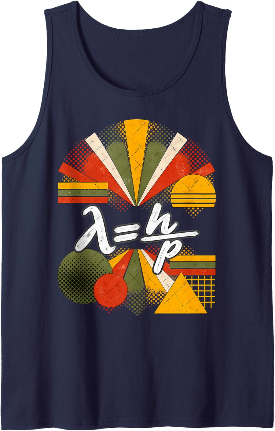 de Broglie Wavelength Equation Physics Design Sleeveless Tank Top - Navy Blue