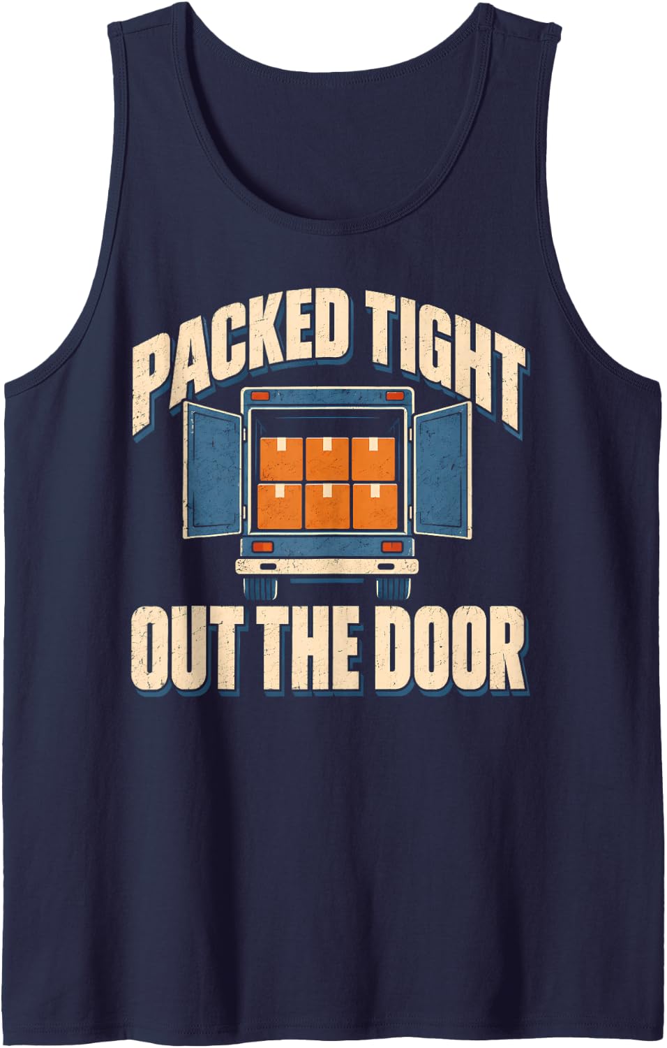 Moving Company Mover Moving Crew Relocation Gift Sleeveless Tank Top - Navy Blue