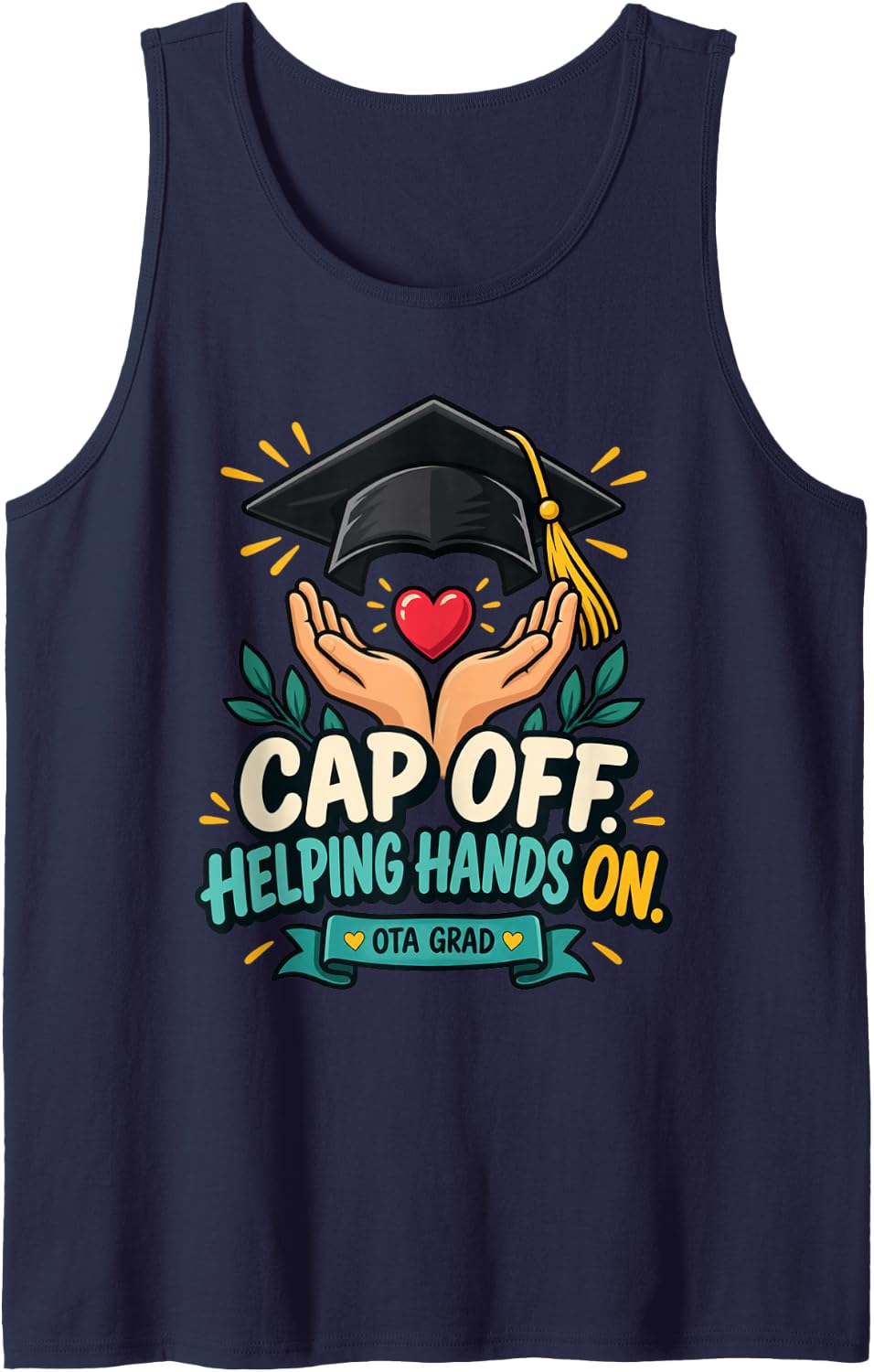 OTA Grad Occupational Therapy Assistant Sleeveless Tank Top - Navy Blue