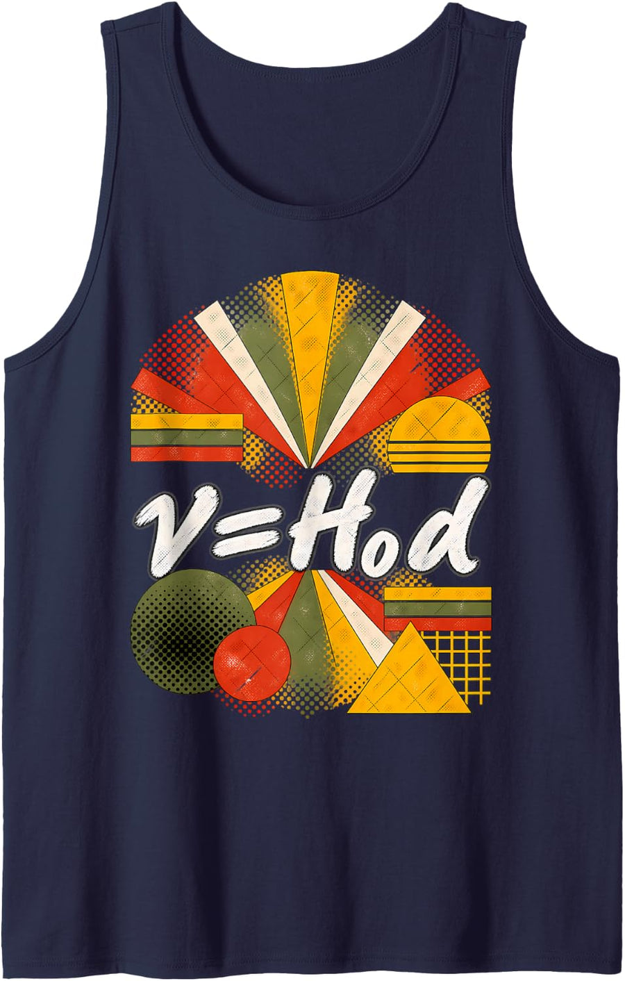Hubble's Law Equation Physics Design Sleeveless Tank Top - Navy Blue