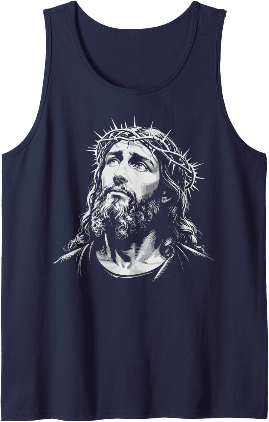Jesus Christ Tank Top - Navy Blue