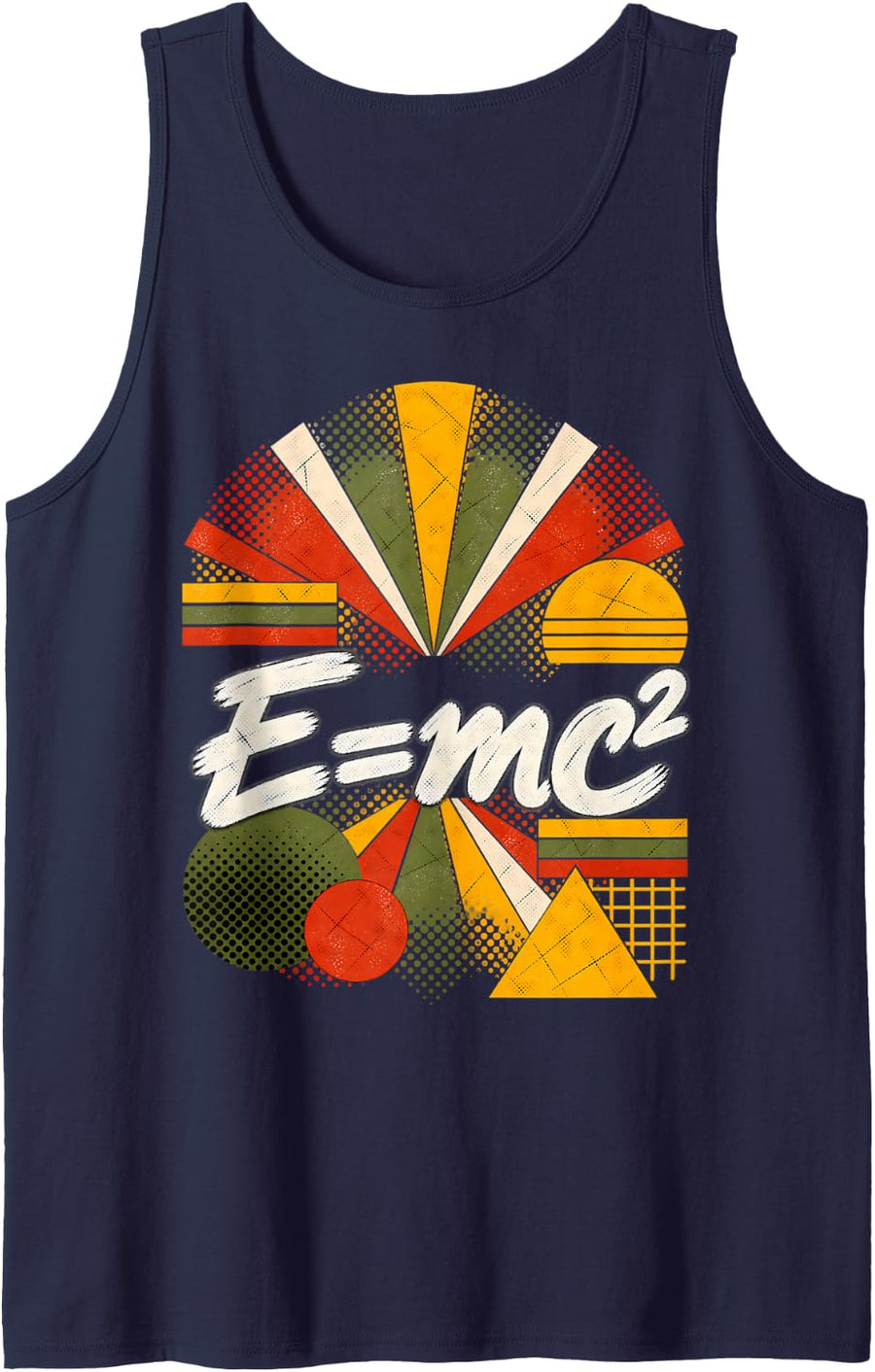 Einstein Mass-Energy Equation Physics Design Sleeveless Tank Top - Navy Blue