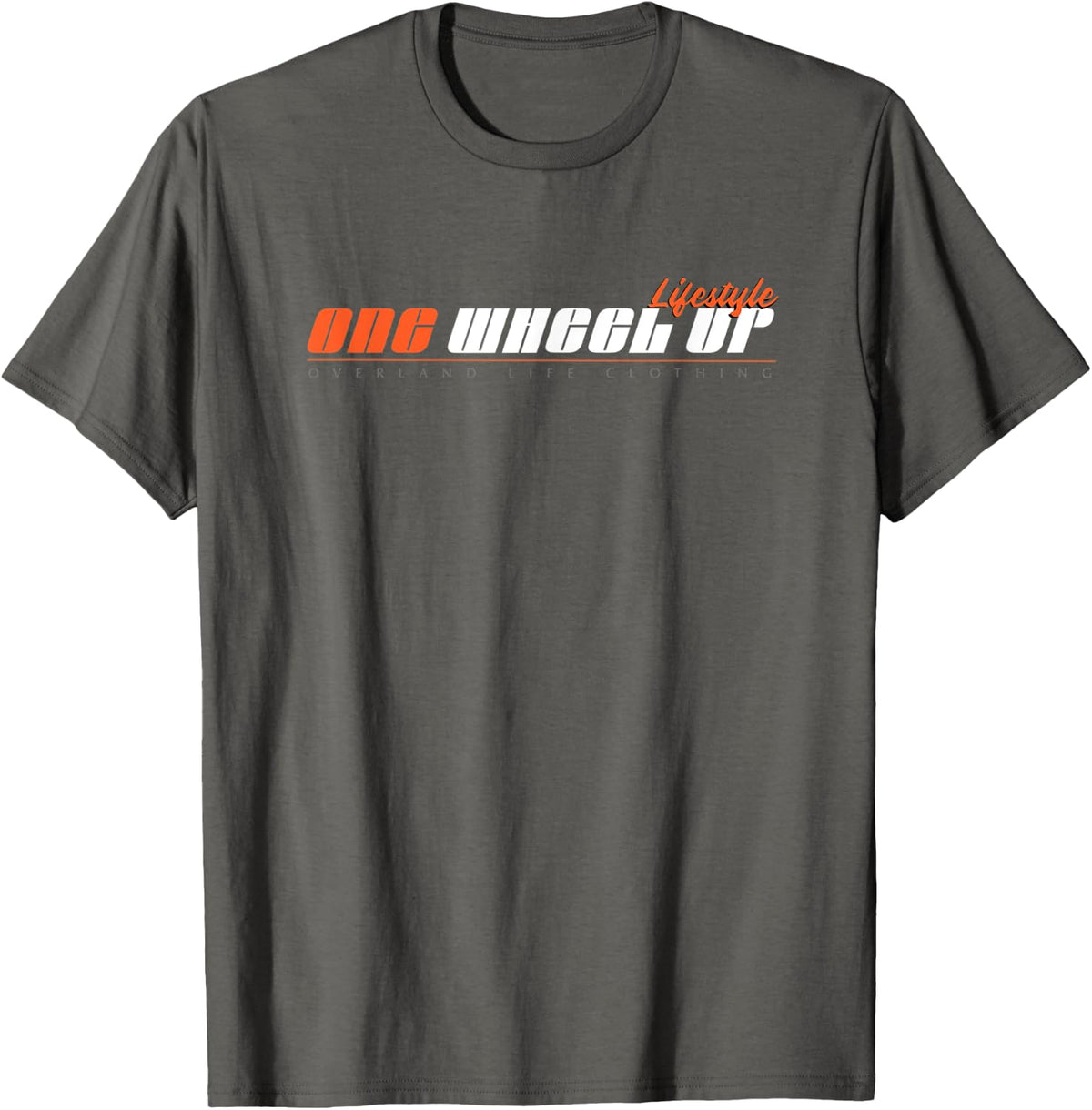 Overlanding Adventures One Wheel Up Lifestyle T-Shirt - Asphalt Grey