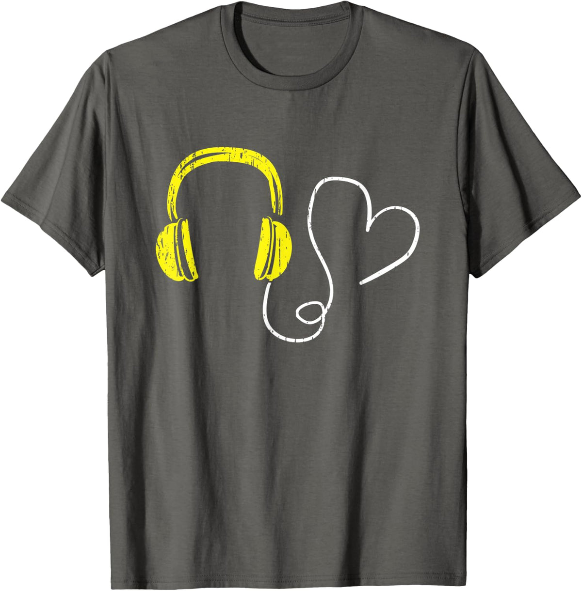 Dispatcher Heart 911 Dispatch Operator Thin Gold Line T-Shirt - Asphalt Grey