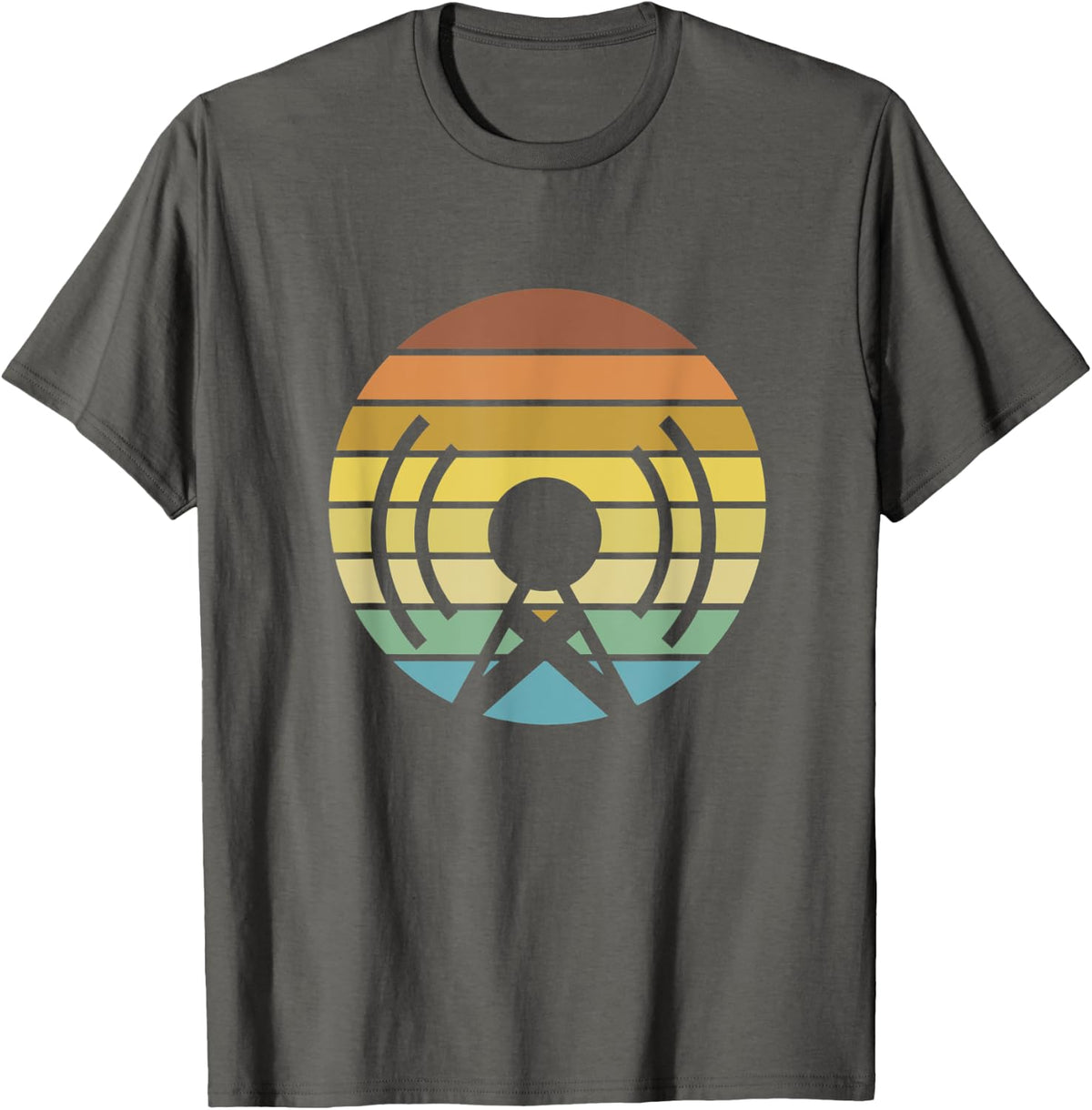 Radio Amateur Ham Radio Operator Administrator Retro Vintage T-Shirt - Asphalt Grey