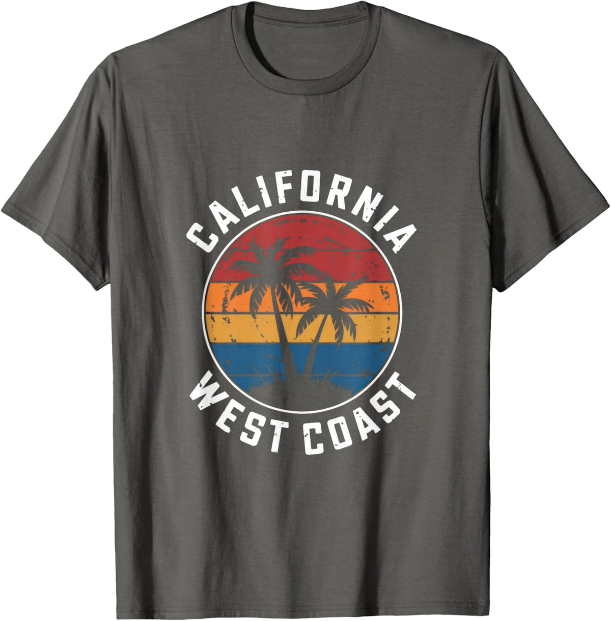 California West Coast - California Ca Vintage T-Shirt - Asphalt Grey