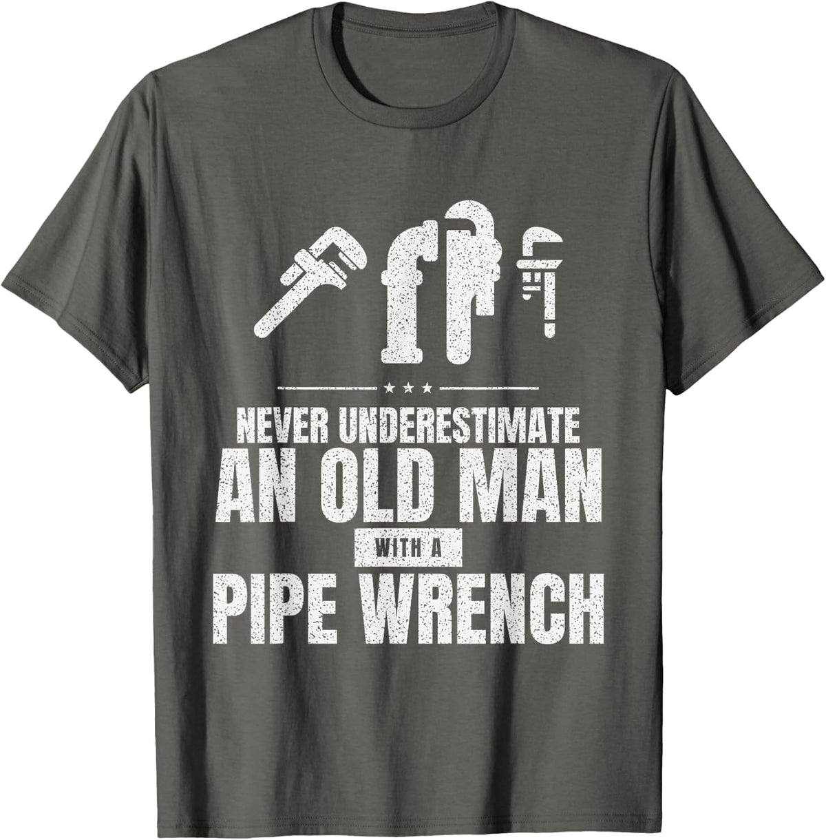 Plumber Retired Leak Fitting Call Out Under The Sink Plumber T-Shirt - Asphalt Grey