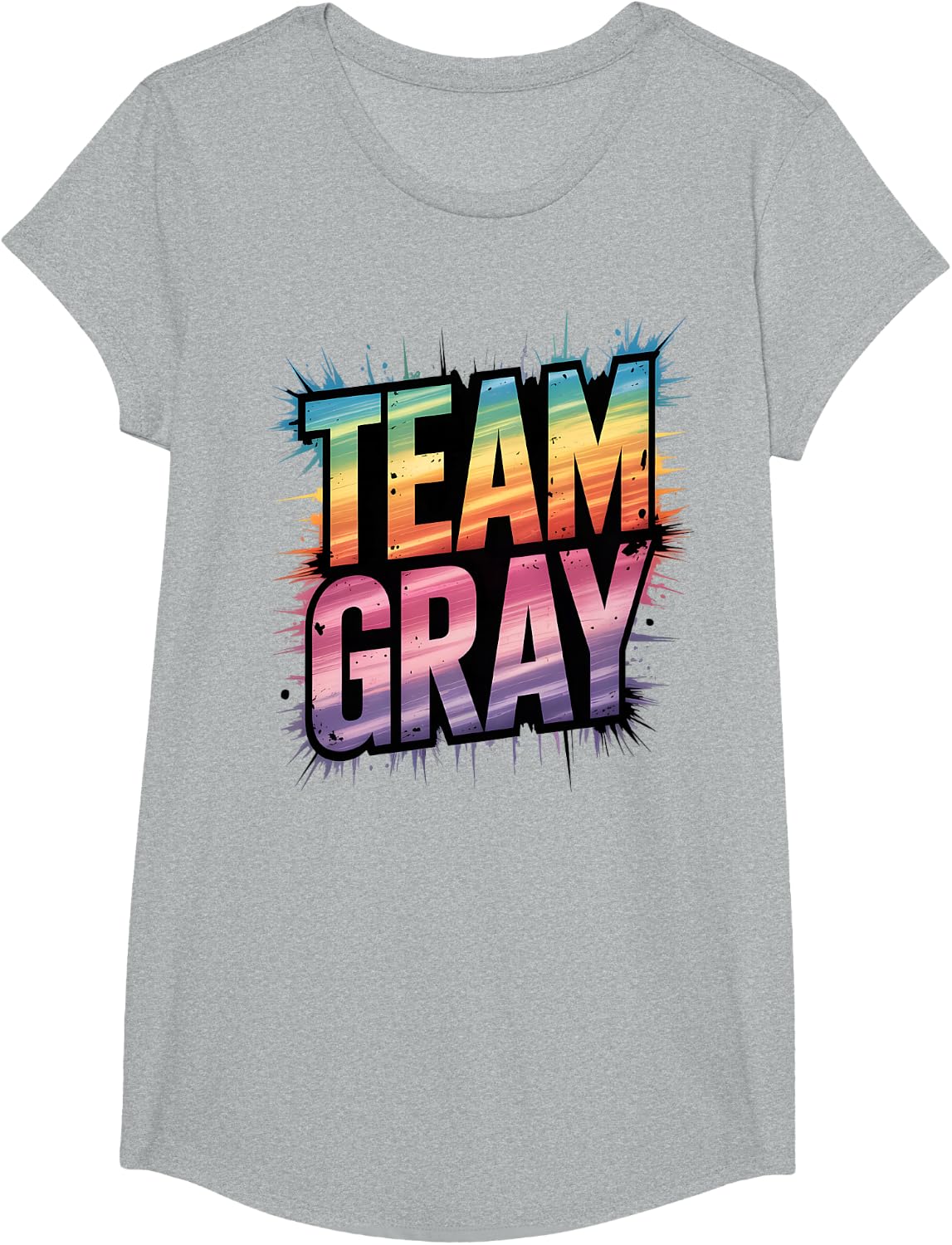 Vintage Team Gray High School Game Day Tournament Trainer T-Shirt - Girls Heather Grey