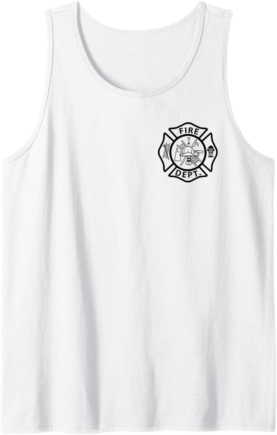 Fire Department Rescue Firefighter Uniform Team Sleeveless Tank Top - White