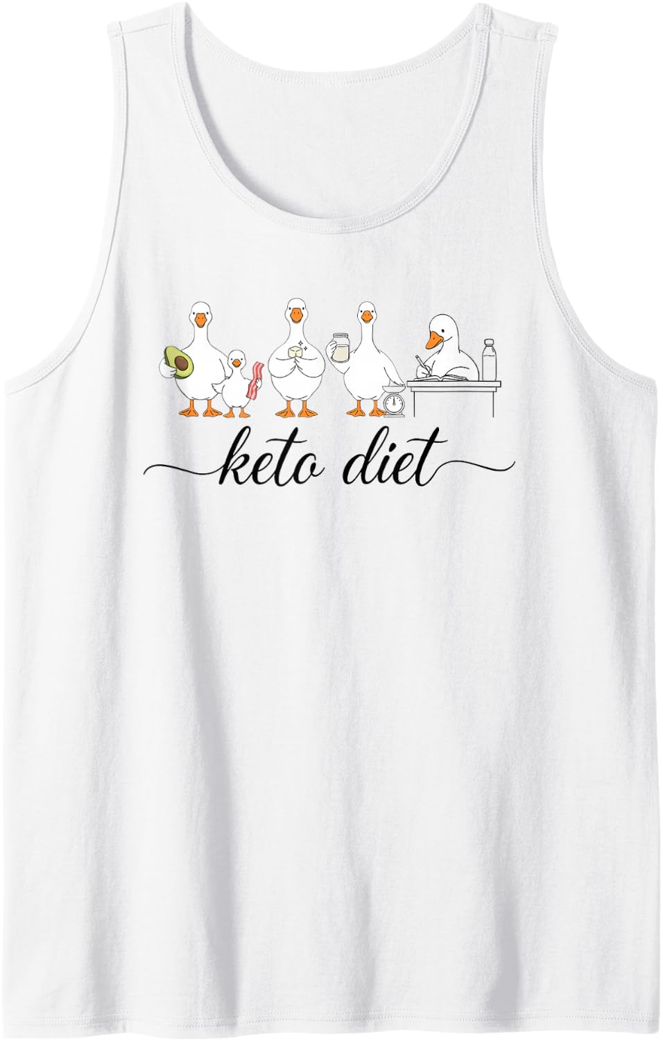 Keto Diet Ketogenic Low Carbohydrate Lifestyle Tank Top - White