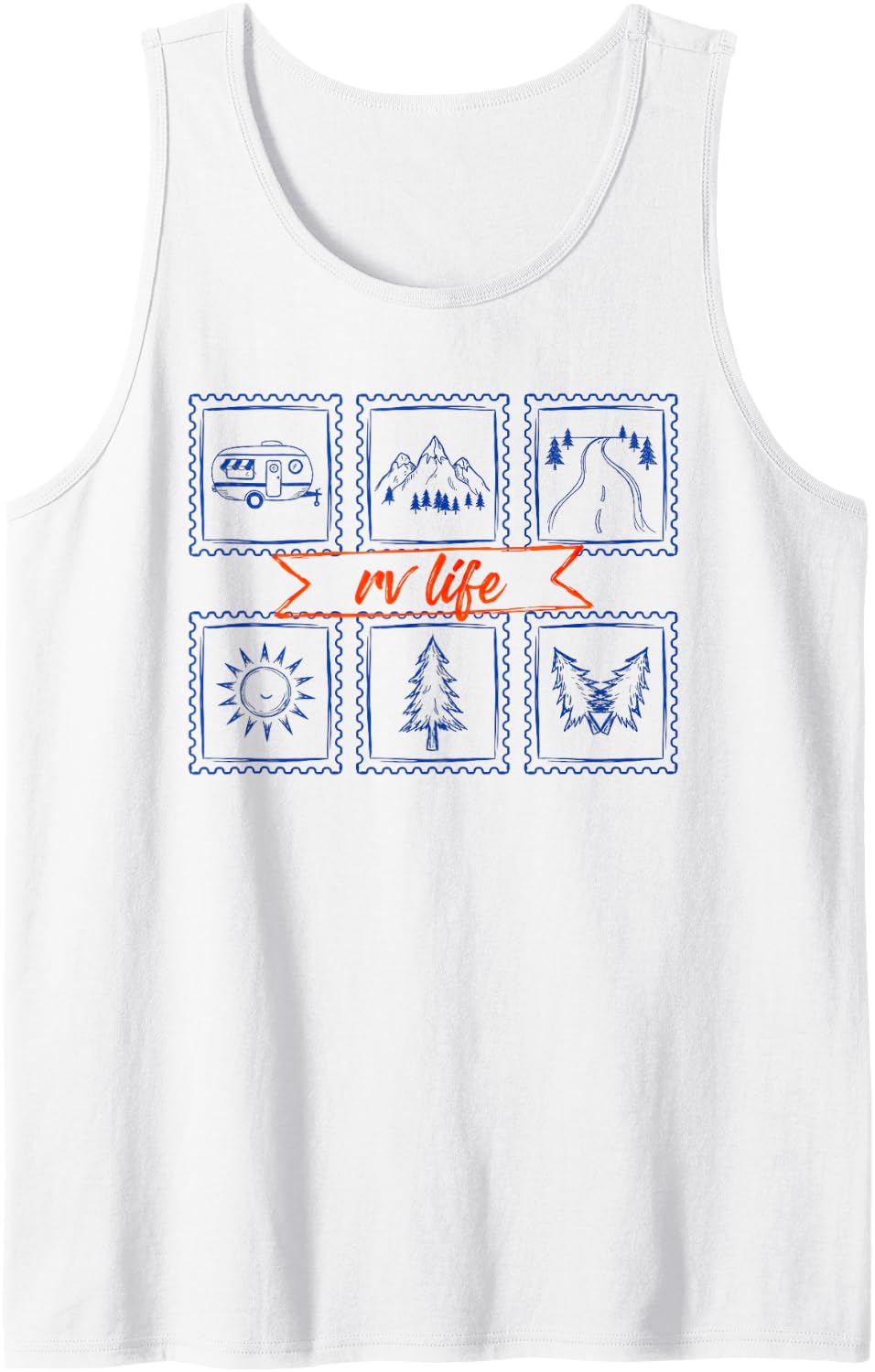 Rv Life RVing Rv Living Full Time Full-Time Rver Rvers Sleeveless Tank Top - White