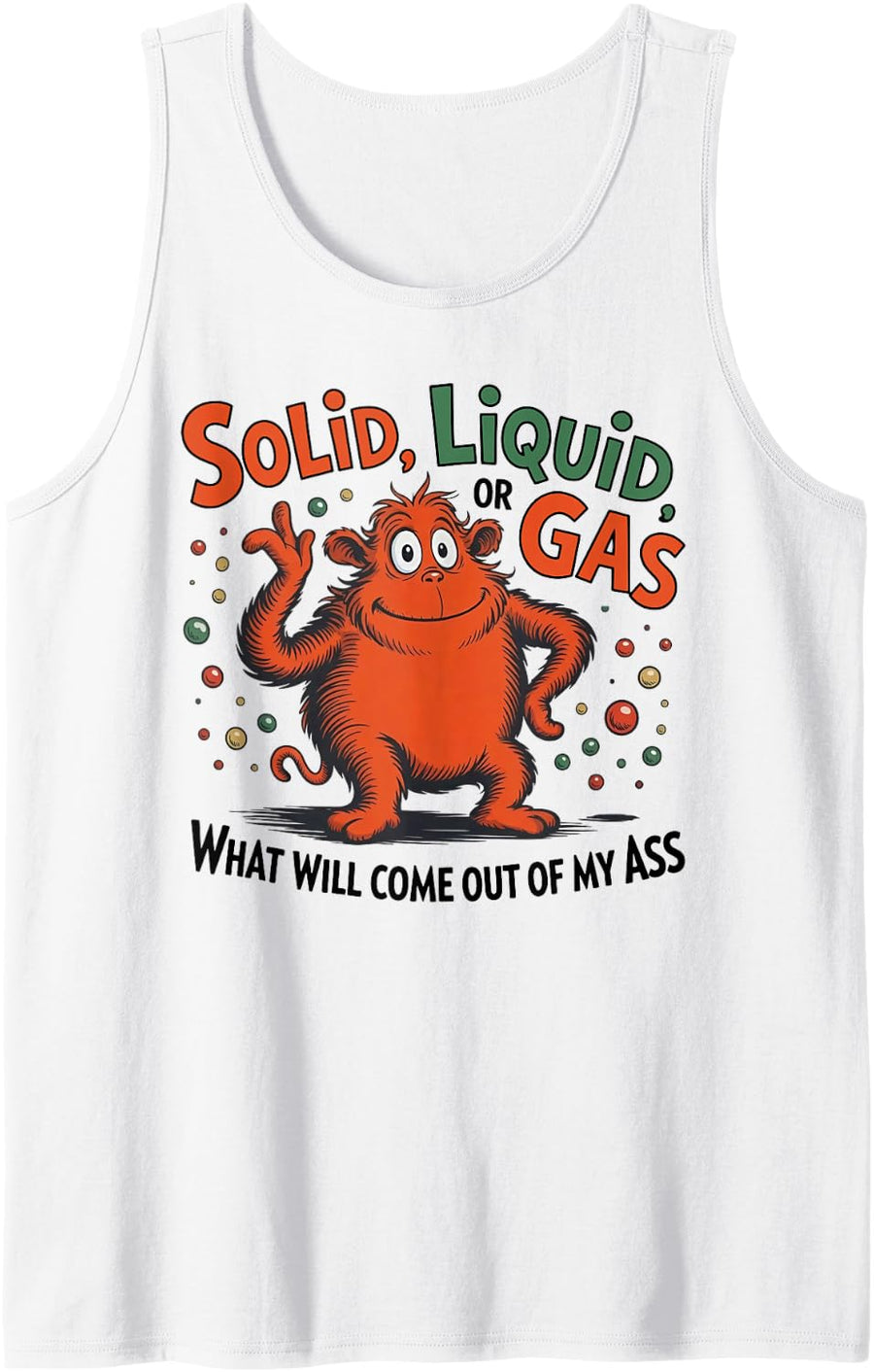 Solid Liquid Or Gas Funny Cat Physics Science Tank Top - White
