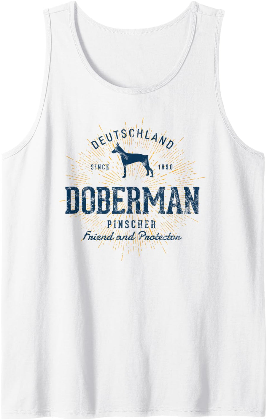Vintage Doberman Pinscher Retro Tank Top - White