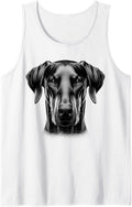 Proud Doberman Head with Floppy Ears Tank Top - White