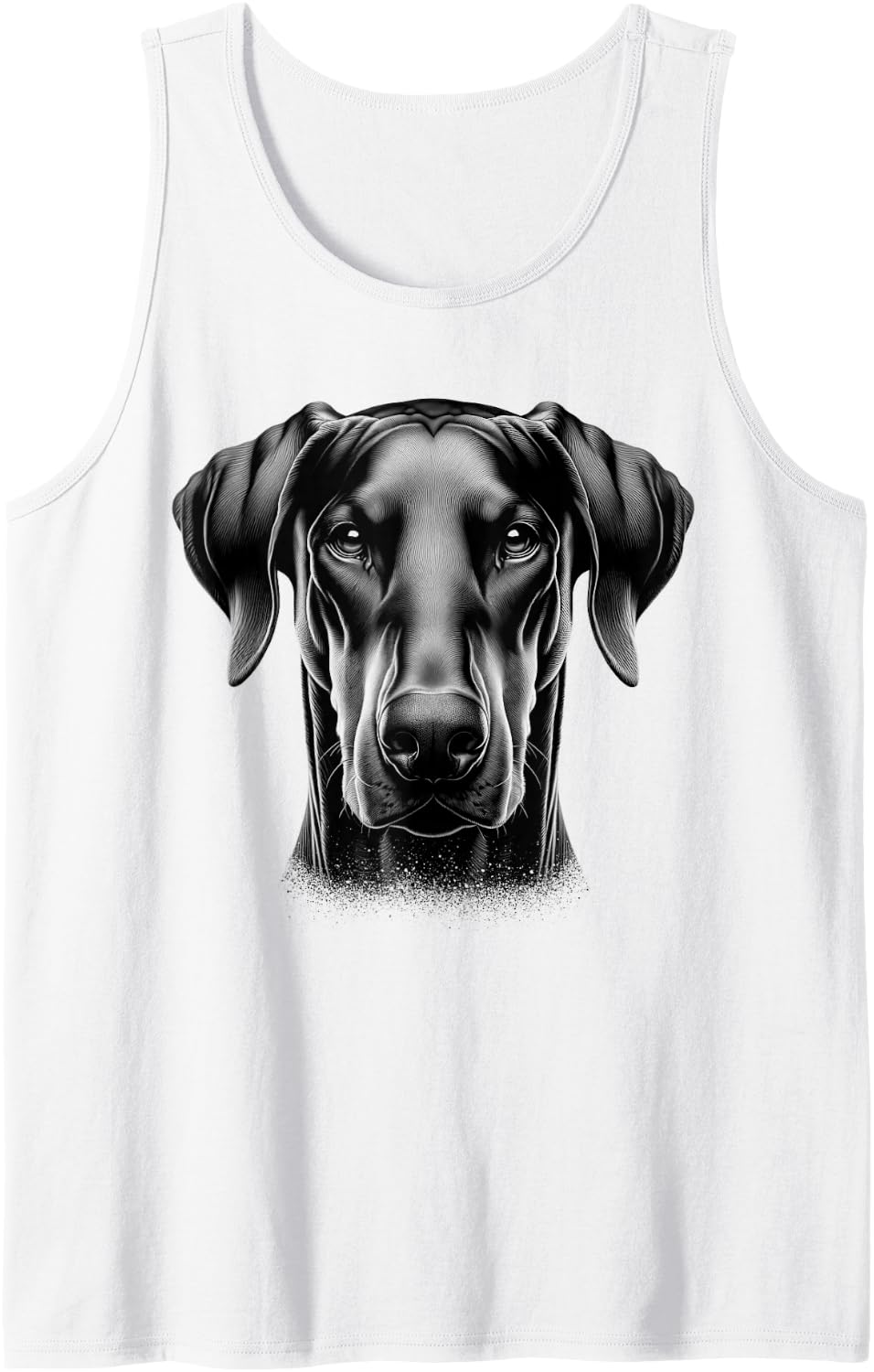 Proud Doberman Head with Floppy Ears Tank Top - White