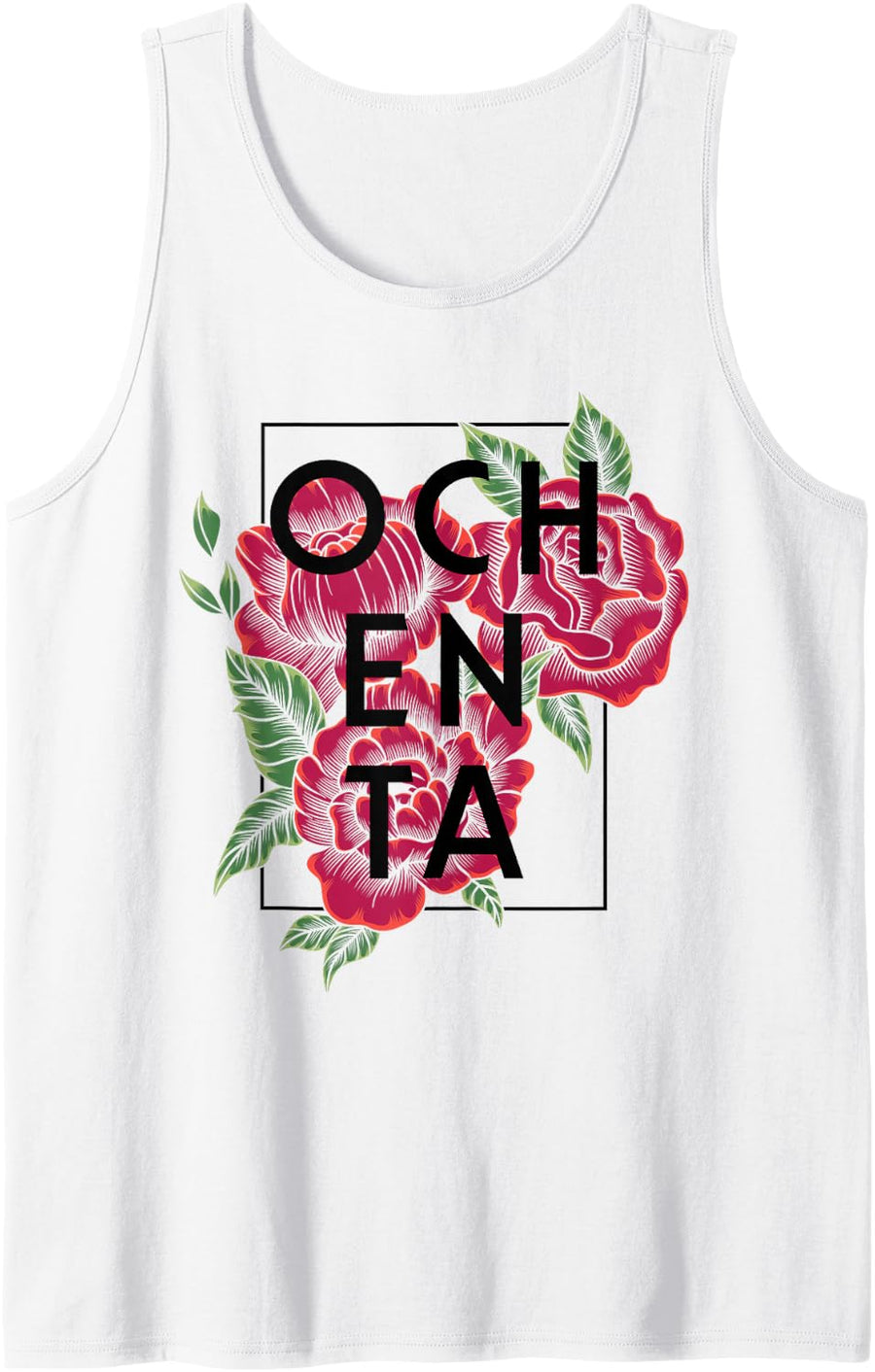 Birthday Women Ochenta 80th Spanish Teacher Funny Spanish Sleeveless Tank Top - White