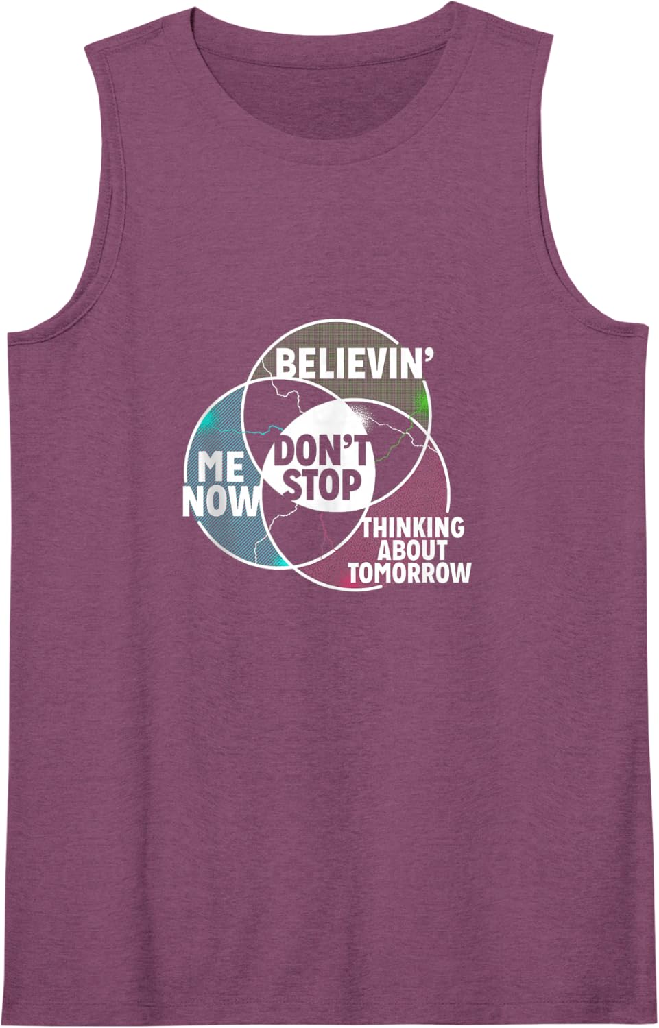 Venn Diagram Don't Stop Algebra Math Sleeveless Tank Top - Purple