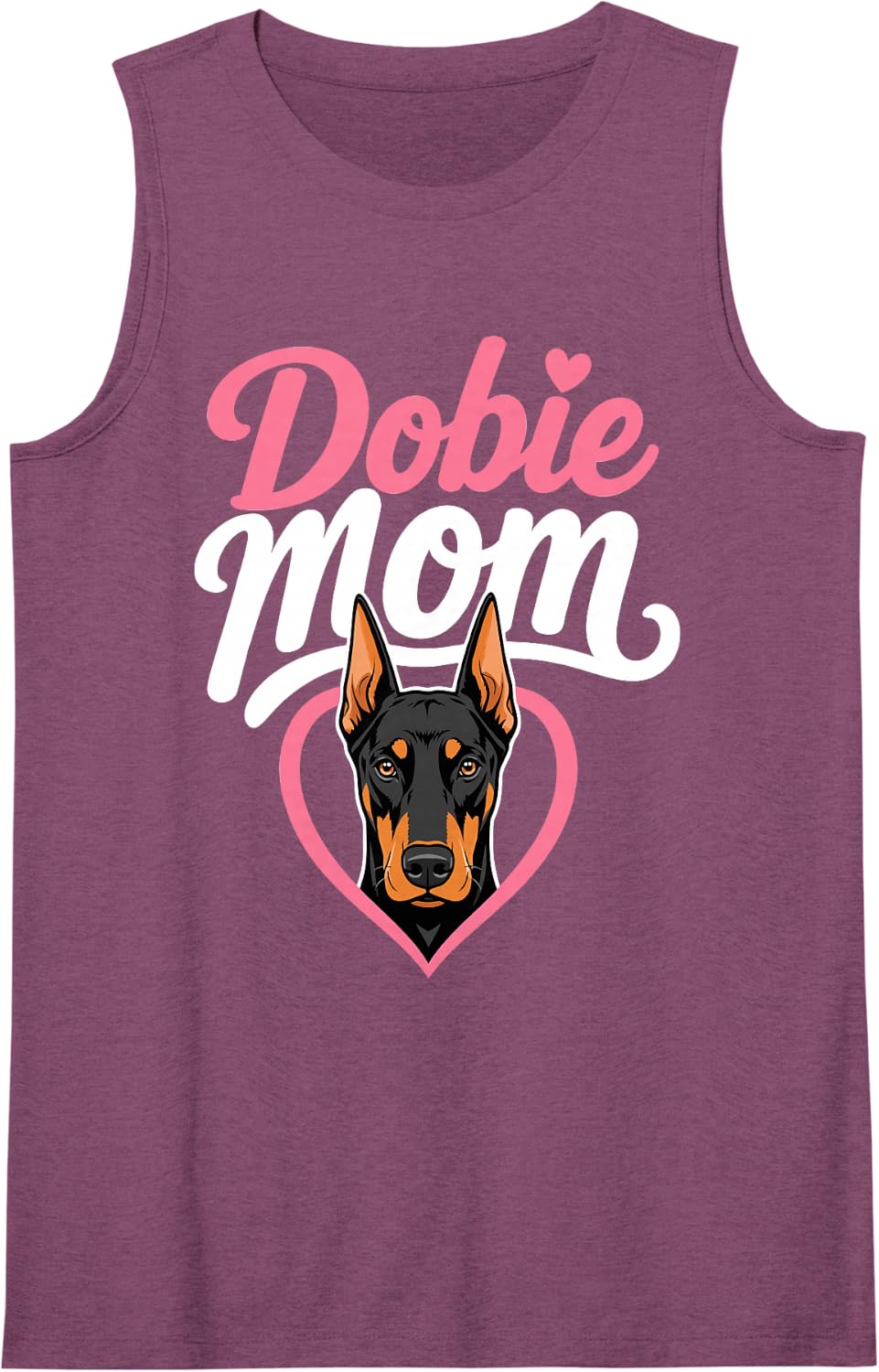 Cute Doberman Mom Girl Doberman Pinscher Owner Sleeveless Tank Top - Purple
