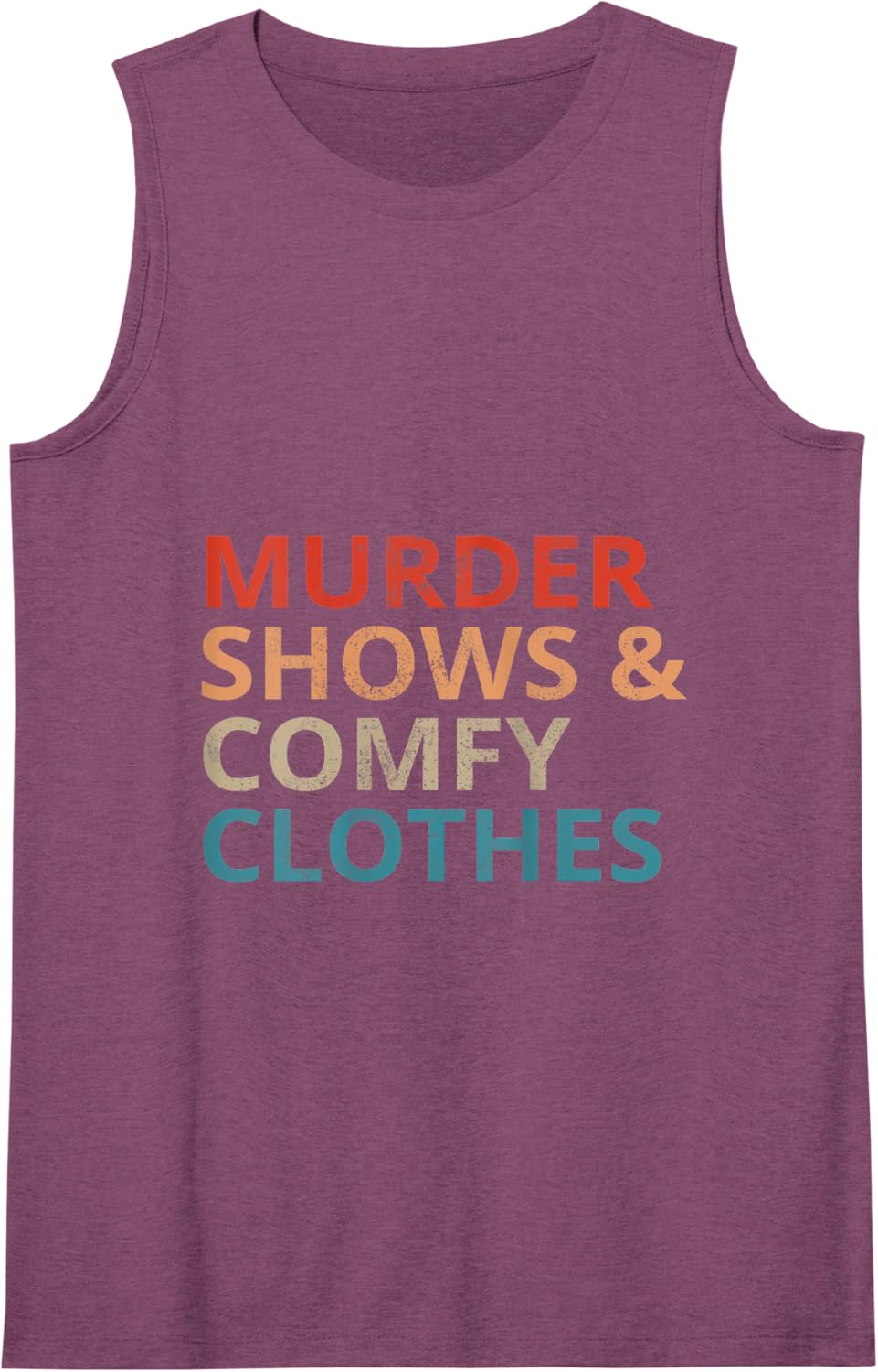 Murder Shows Comfy Clothes Crime Lover Vintage Tank Top - Purple