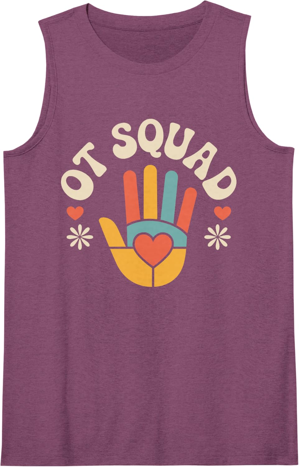 OT Squad Funny Occupational Therapist Sleeveless Tank Top - Purple