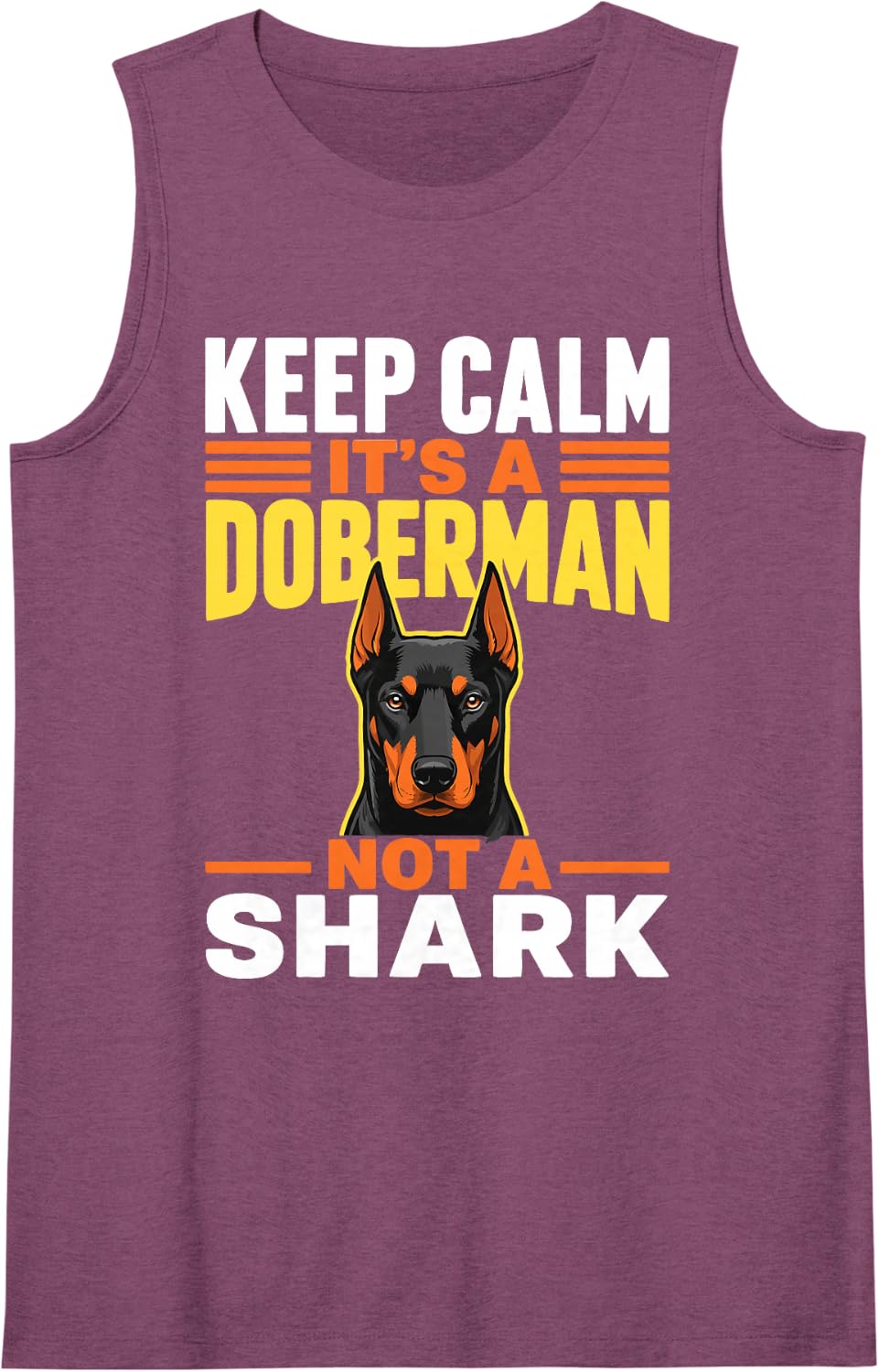 Doberman Owner Humor Doberman Pinscher Lover Sleeveless Tank Top - Purple