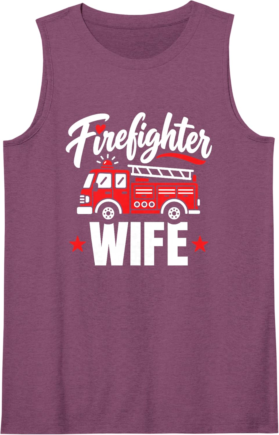 Firefighter Wife Cute Fire Wife Sleeveless Tank Top - Purple