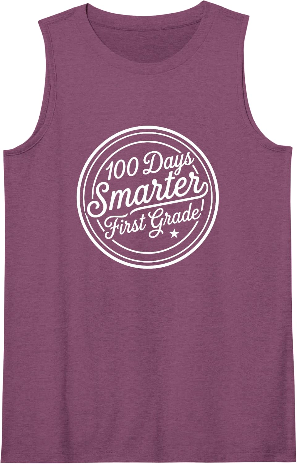 First Grade Teacher 100 Days Smarter Tank Top - Purple
