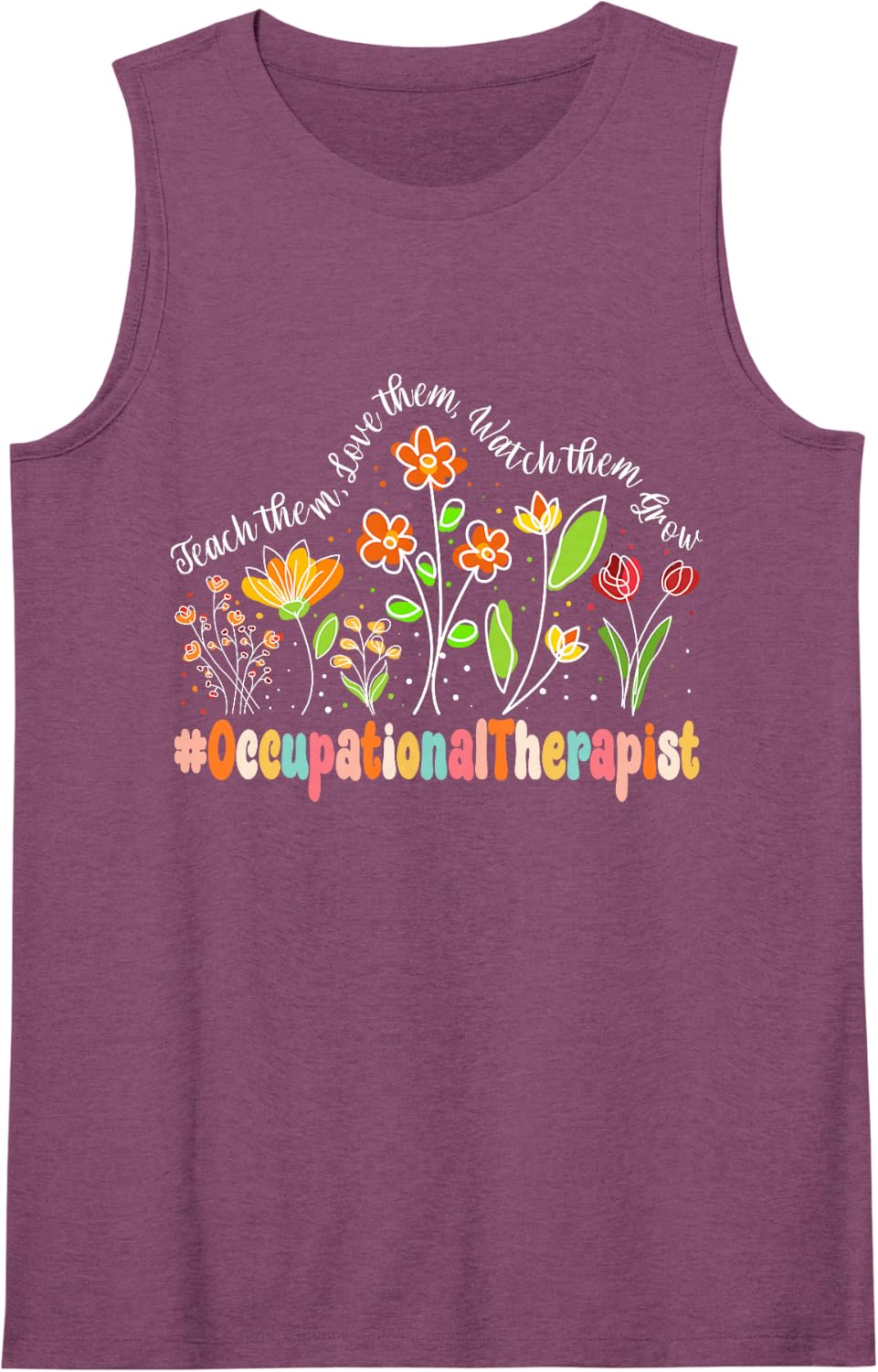 Occupational Therapist Appreciation Week Back to School Sleeveless Tank Top - Purple
