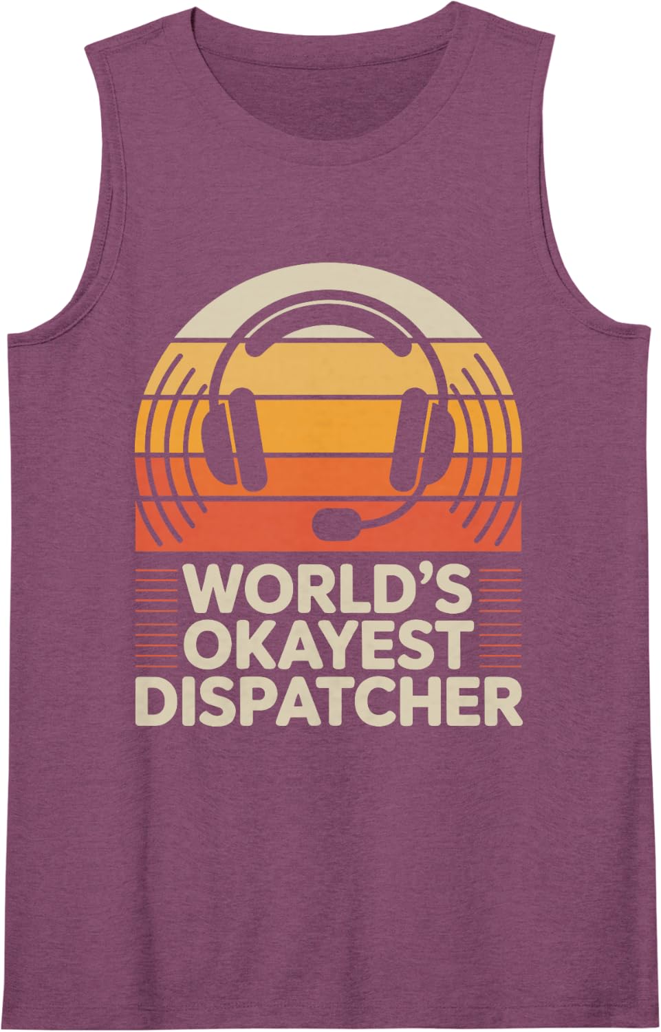 World's Okayest Dispatcher Funny Dispatch Tank Top - Purple