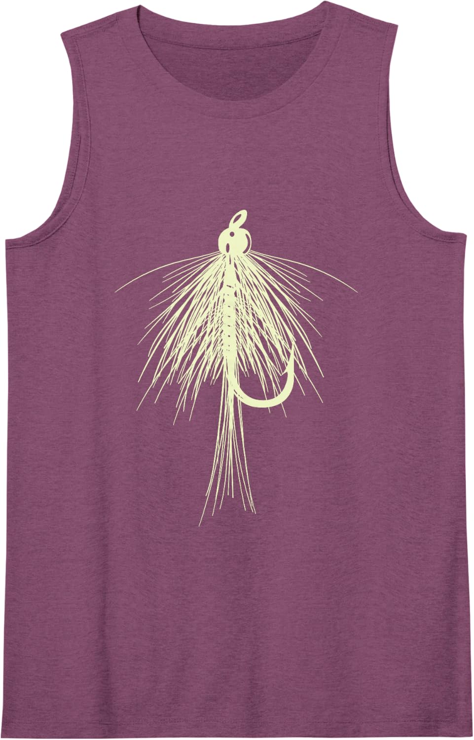 Fly Fishing Tying Dry Flies Trout Nymphs Sleeveless Tank Top - Purple