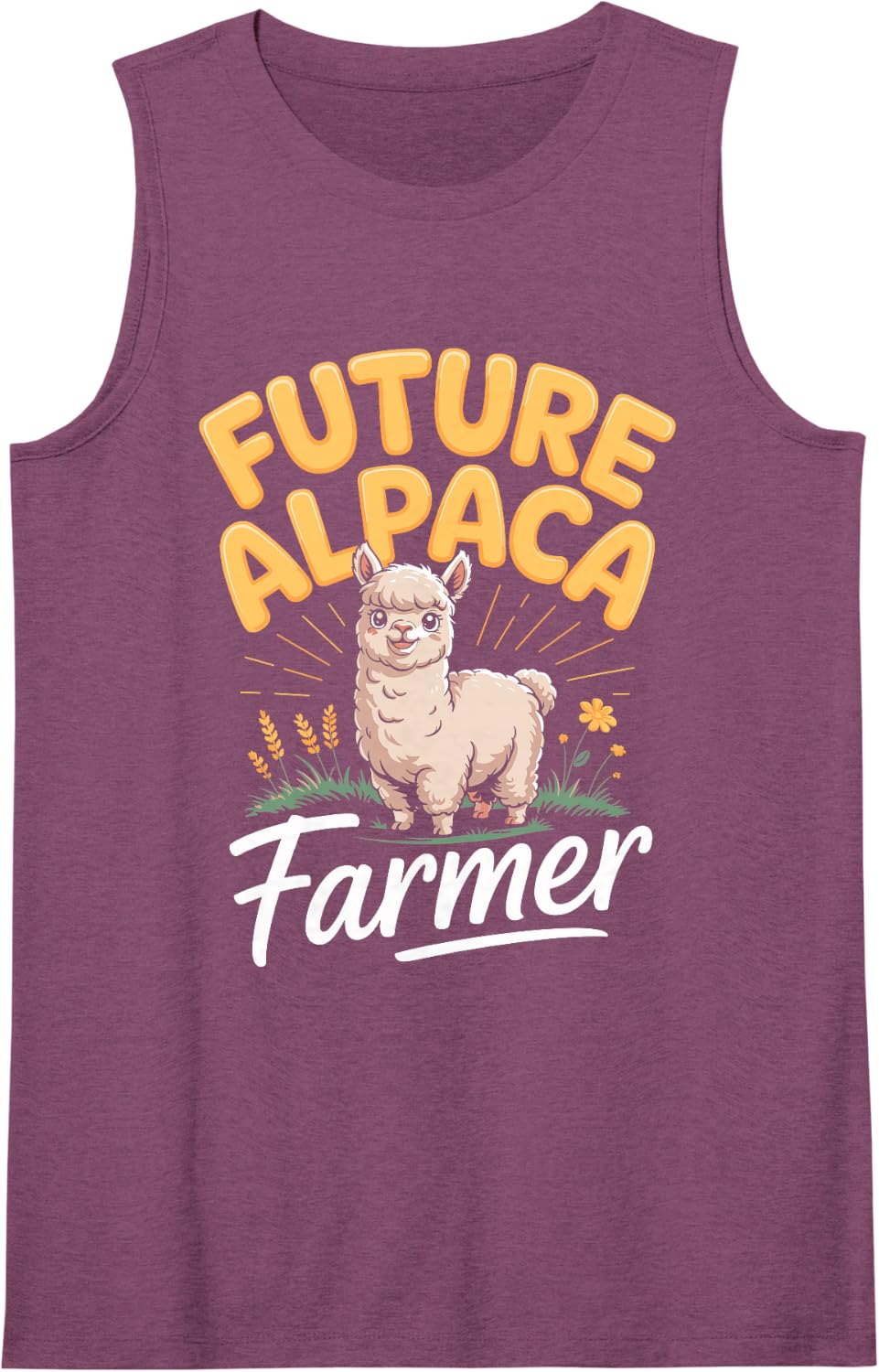 Future Alpaca Farmer Alpacas Sleeveless Tank Top - Purple