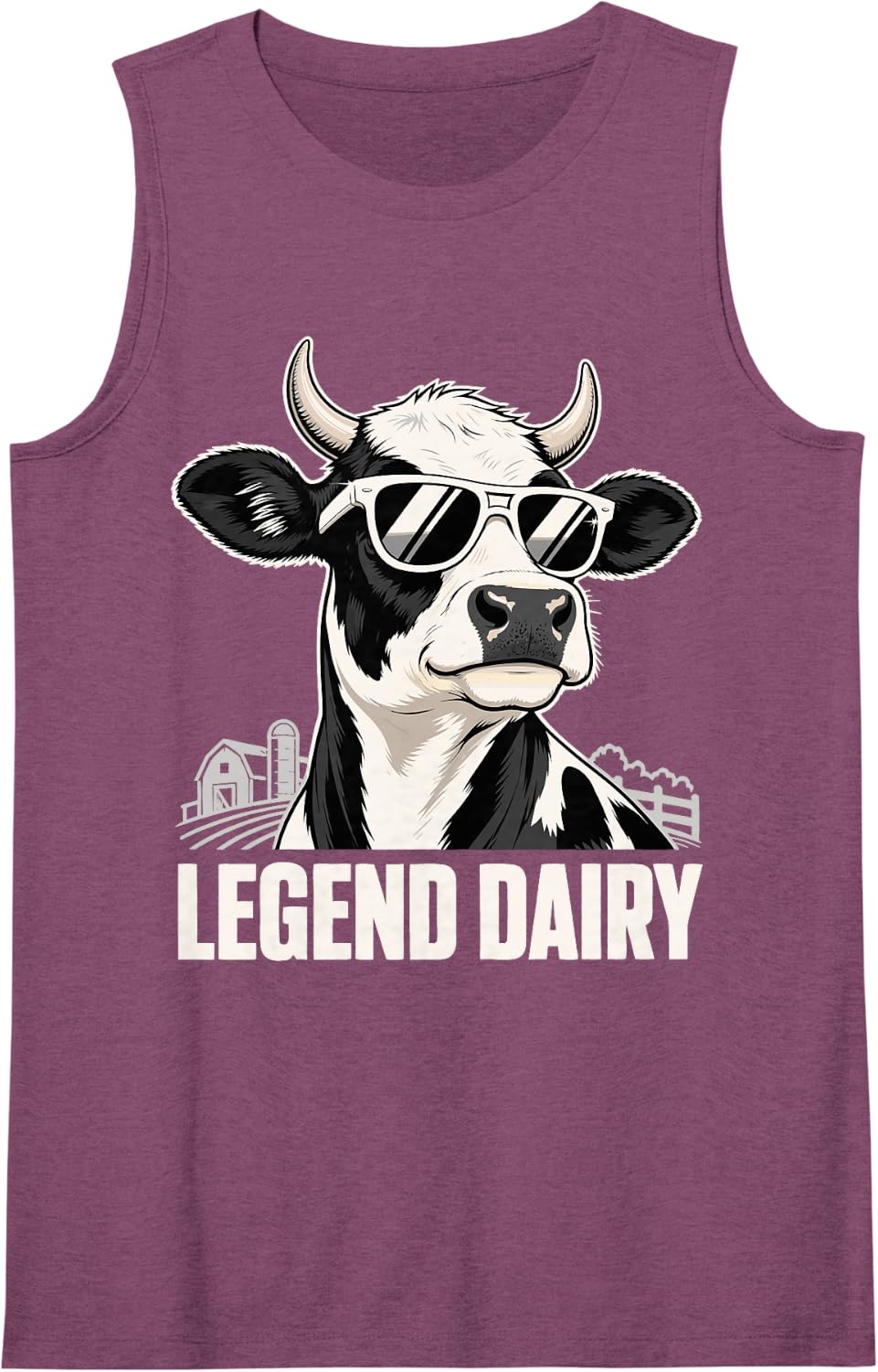Cool Dairy Farmer Sleeveless Tank Top - Purple