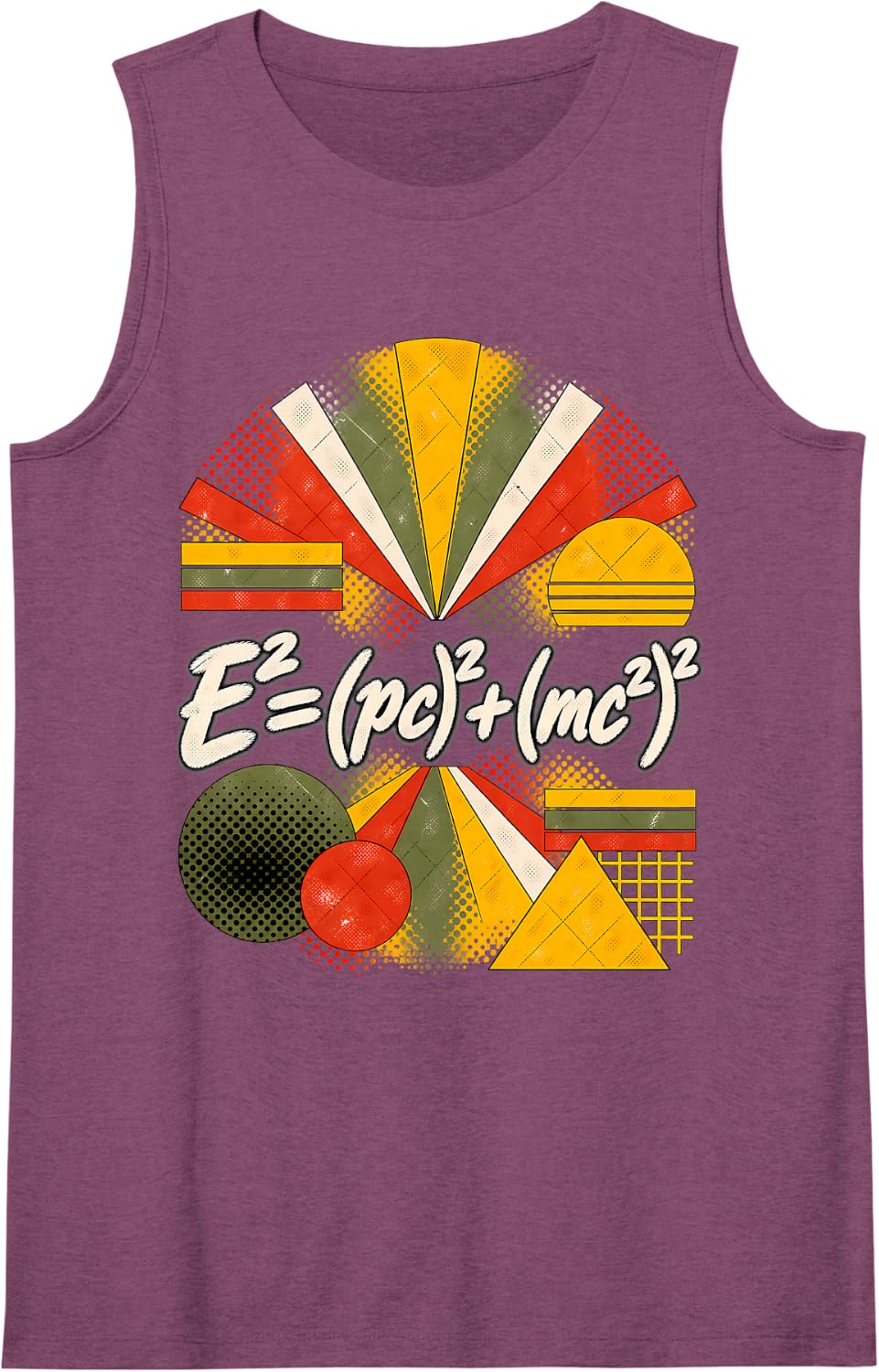 Einstein Energy-Momentum Equation Physics Design Sleeveless Tank Top - Purple
