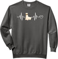 Alpaca Heartbeat Heart Llama Heartbeat Alpaca Lover Comfort Colors Adult Sweatshirt - Adult Unisex Pepper