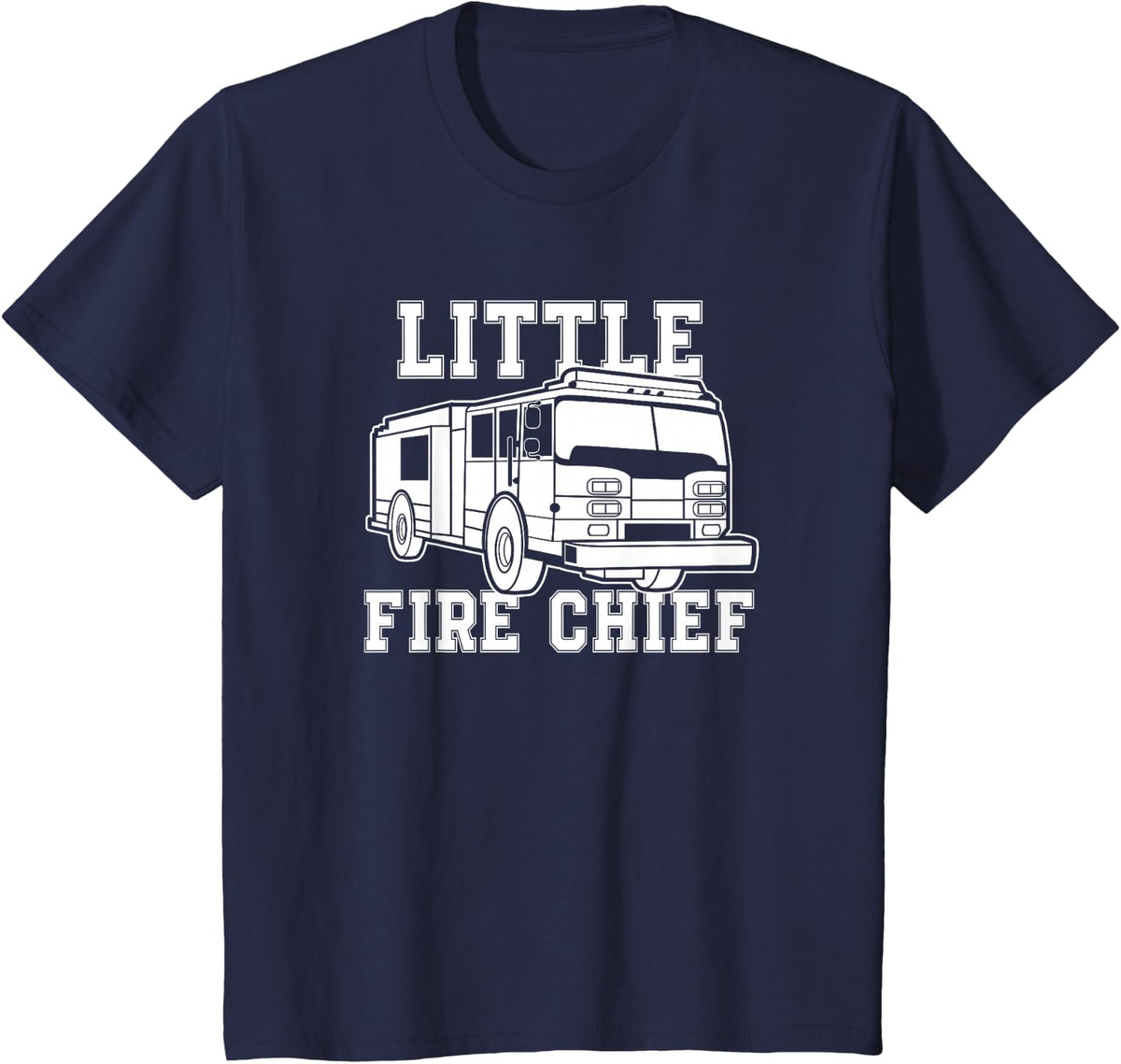 Kids Little Fire Chief Future Firefighter T-Shirt - Navy Blue