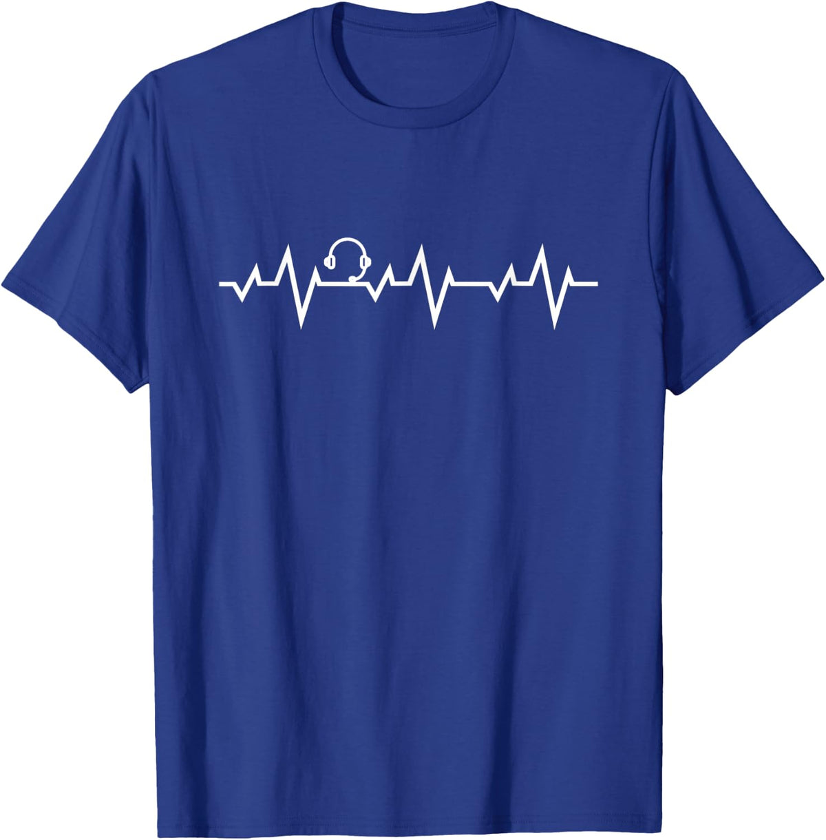 911 Operator Dispatcher Heartbeat First Responder Tshirt - Royal Blue