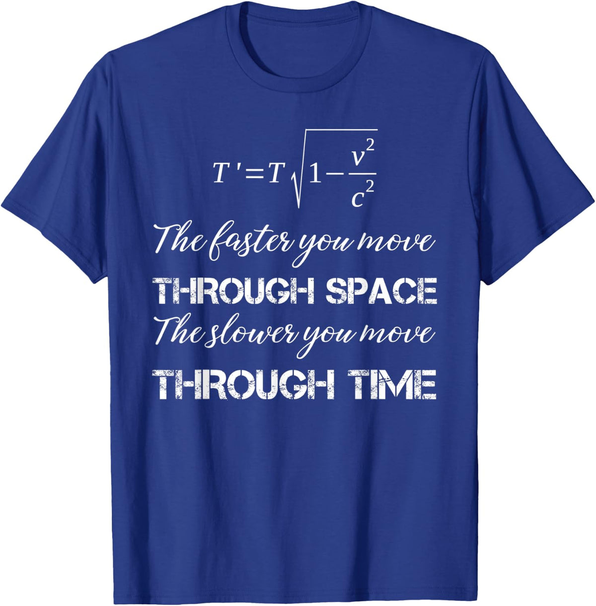 Special Relativity Explained Physics Teacher Student Science T-Shirt for Men Women Kids - Royal Blue
