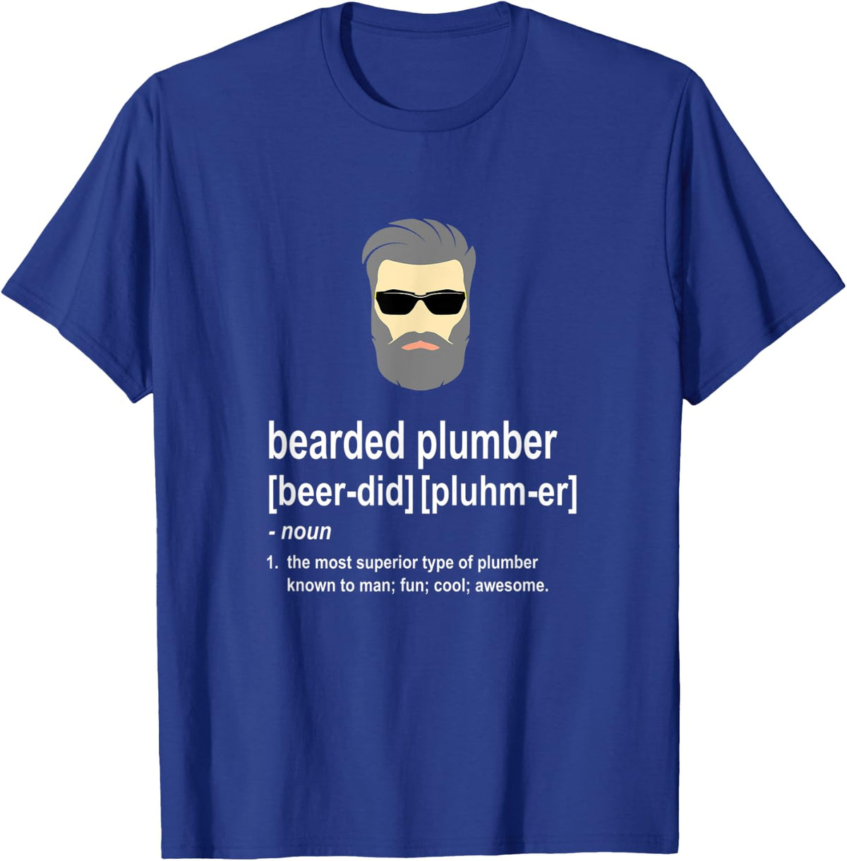 Mens Funny Gray Beard Plumber Gift for Men Son of a Plumber T-Shirt - Royal Blue