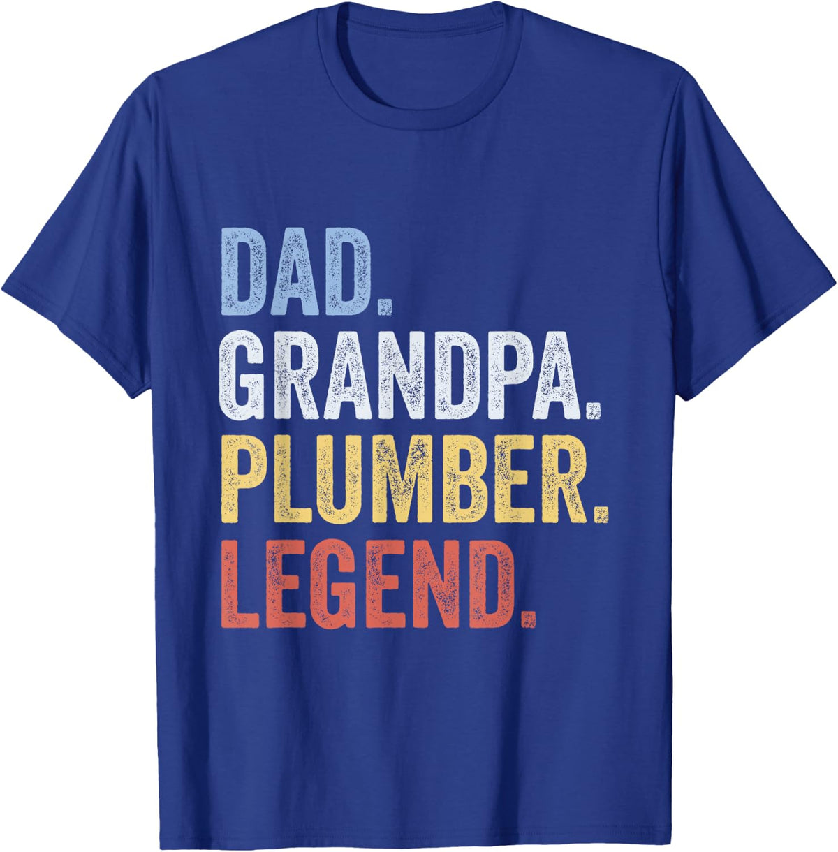 Dad Grandpa Plumber Legend Vintage T-Shirt - Royal Blue