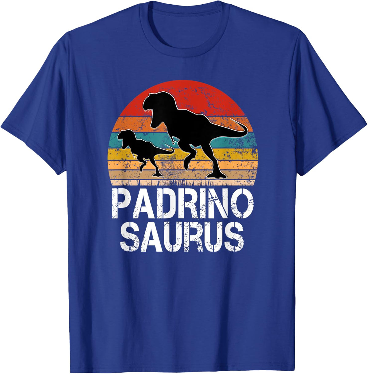 Padrinosaurus Spanish Godfather Funny Dinosaur T-Shirt - Royal Blue