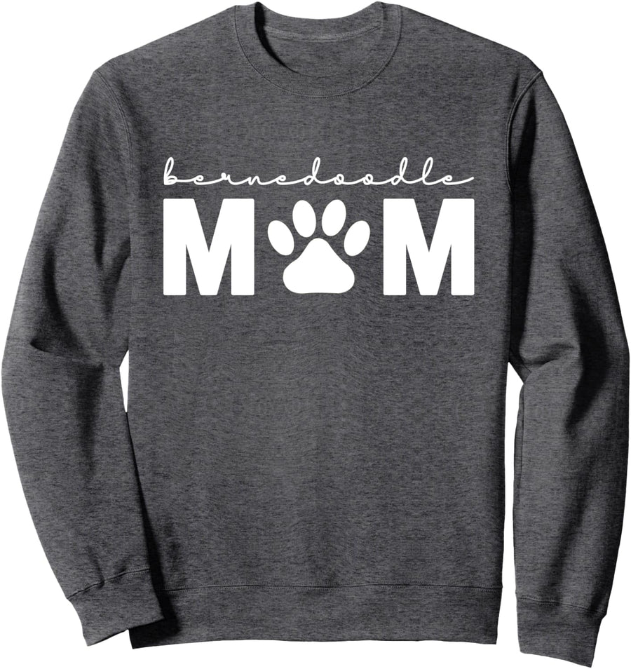 Bernedoodle Mom Sweatshirt - Adult Unisex Dark Heather Grey